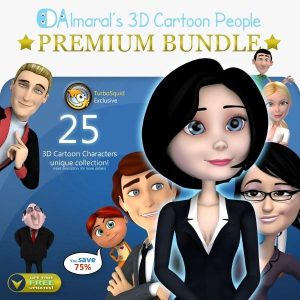  DAlmaral TurboSquid 3D Cartoon People Premium Bundle