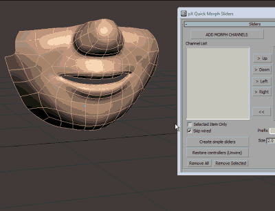 pX Quick Morph Sliders Creation Tool for 3Ds Max