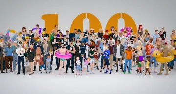100 LowPoly People Mega-Pack Rigged Characters